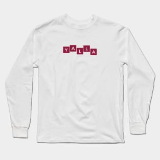 yalla - box maroon red Long Sleeve T-Shirt